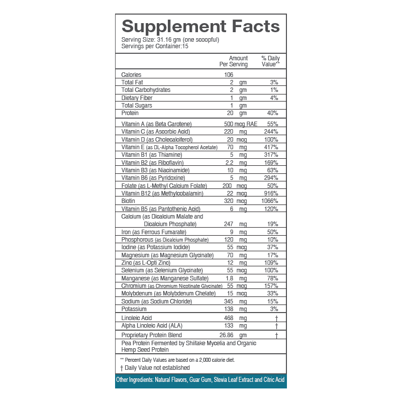 Live Good Complete Plant Based Protein Facts